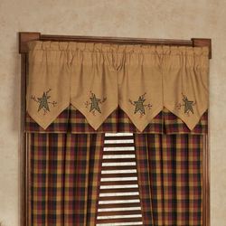 Ninepatch Star Layered Valance Multi Warm 60 x 20