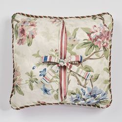 Chatsworth Reversible Printed Corded Pillow Light Cream 18 Square