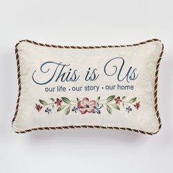 Chatsworth This Is Us Embroidered Pillow Light Cream Rectangle
