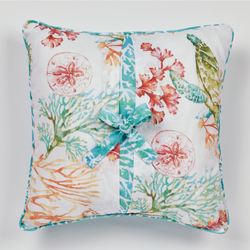 Atlantis Piped Tie Pillow Multi Bright 18 Square