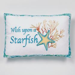 Atlantis Embroidered Starfish Pillow Multi Bright Rectangle