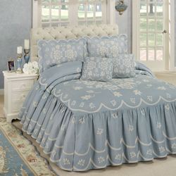 Primrose Grande Bedspread Set Sterling Blue