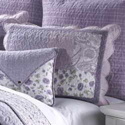 Lavender Garden Patchwork Quilted Sham Standard