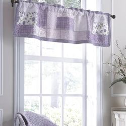 Lavender Garden Patchwork Tailored Valance 56 x 15