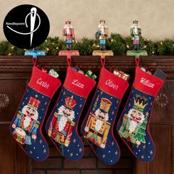 Holiday Nutcracker Needlepoint Stocking