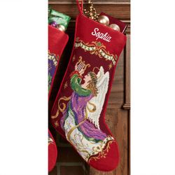Holiday Reflections Angel Stocking Multi Warm