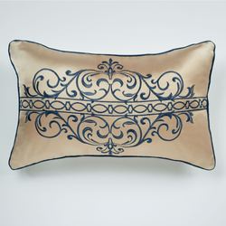 Buckingham Piped Rectangle Pillow Antique Gold