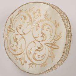 Versailles Piped Pillow Pearl Round