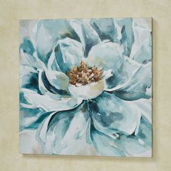 Resplendent Floral Canvas Wall Art Teal