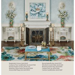 Resplendent Floral Canvas Wall Art Teal