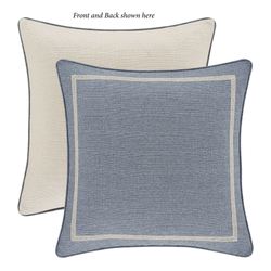 Aurora Reversible Piped European Sham Slate Blue
