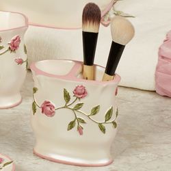 Bridal Rose Brush Holder Blush