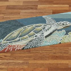 Akumal Ocean Rug Runner Multi Cool