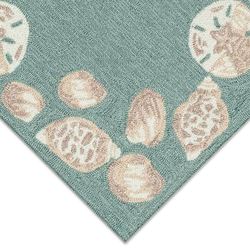 Seashell Border Rectangle Rug