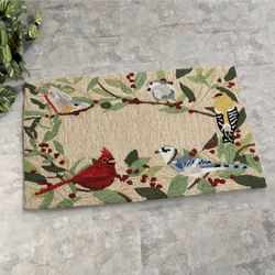 Bird Border Rectangle Mat Multi Bright