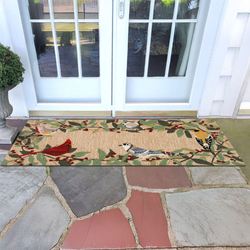 Bird Border Runner Mat Multi Bright 2 x 5