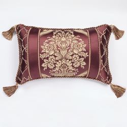 Laurelton Tasseled Pillow Wine Rectangle