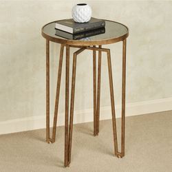 Nour Round Accent Table Gold