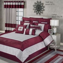 Sigma Comforter Set Burgundy