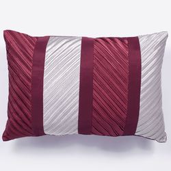 Sigma Pleated Pillow Burgundy Rectangle