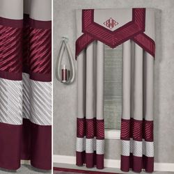 Sigma Cornice Valance Set Burgundy Three Piece Set