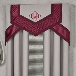 Sigma Cornice Valance Set Burgundy Three Piece Set