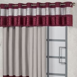Sigma Wide Grommet Valance Burgundy 112 x 18