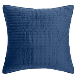 Natural Home Velveteen European Sham Dark Blue