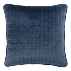 Natural Home Velveteen Piped Pillow Dark Blue 18 Square