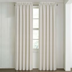 Garden View Lined Wide Curtain Pair Ivory 100 x 84
