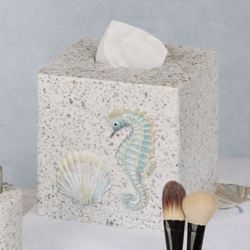 Coastal Terrazzo Tissue Cover Ivory