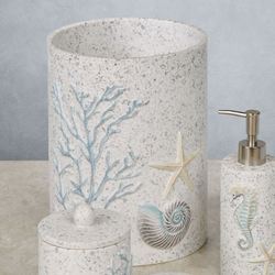 Coastal Terrazzo Wastebasket Ivory