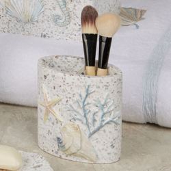 Coastal Terrazzo Brush Holder Ivory