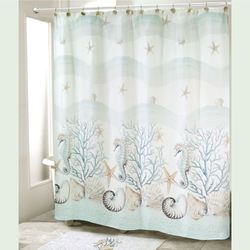 Coastal Terrazzo Shower Curtain Ivory 72 x 72