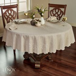French Perle Round Tablecloth Natural 70 Diameter