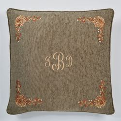 Rhapsody European Pillow with Embroidered Sham Multi Warm