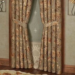 Rhapsody Wide Tailored Curtain Pair Multi Warm 100 x 84