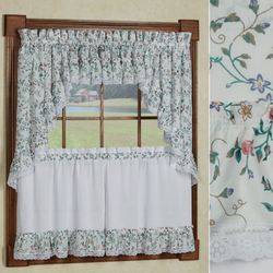 Ophelia Floral Ruffled Tier Pair White