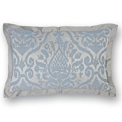 Belmont Medallion Flanged Pillow Light Blue Rectangle