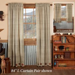 Abilene Star Scalloped Curtain Pair Multi Warm