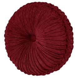 Garnet Pleated Tufted Pillow Round