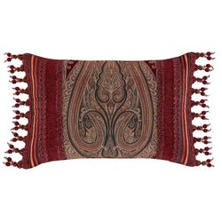 Garnet Bead Tassel Pillow Rectangle