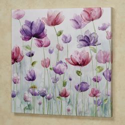 Pretty Petals Floral Canvas Wall Art Purple