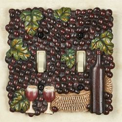 Wine Picnic Grapes Double Switch Multi Earth