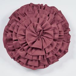Bloomfield Ruffled Pillow Berry Round