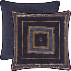 Woodstock Reversible Piped European Sham Indigo