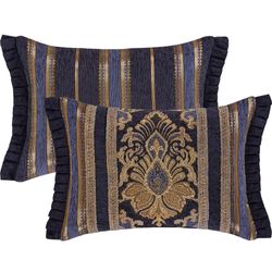Woodstock Reversible Flanged Pillow Indigo Rectangle