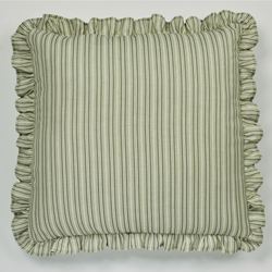 Veranda European Pillow with Ruffled Sham Tarragon