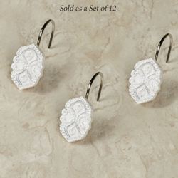 Morocco Sheer Lined Shower Curtain Off White 70 x 72