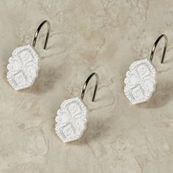 Morocco Shower Hooks Off White 12 Piece Set